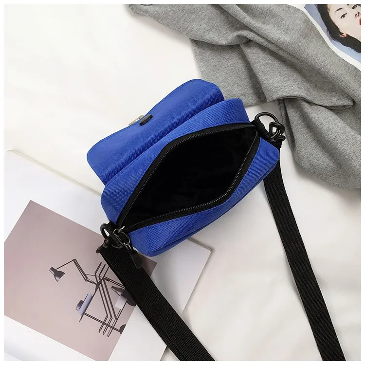 

2019 Spring New Style INS Ultra-Fire Red Contrast Color Shoulder Bag Versitile Fashion GIRL'S Casual Cross-body Backpack