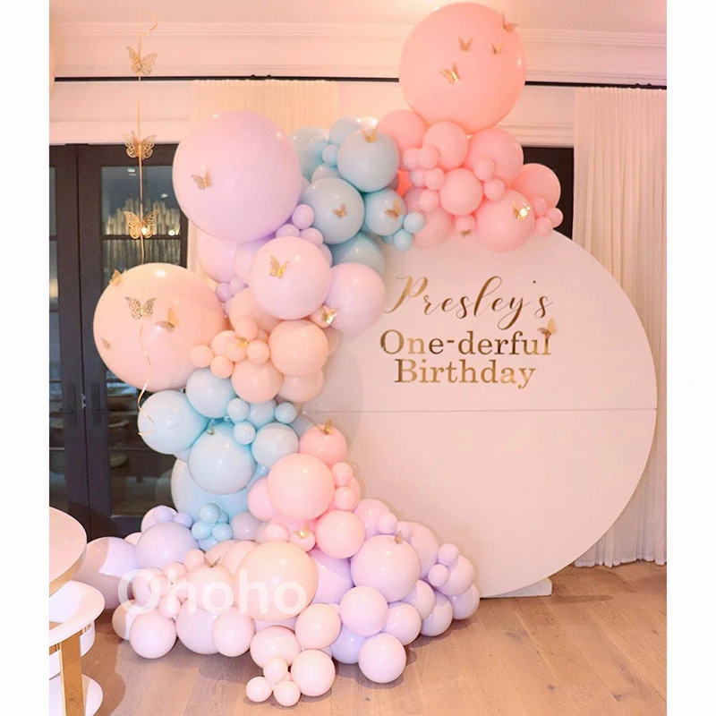 Ohoho Arc A Ballons Pastel Macaron Pour Enfants Guirlande Decorative Pour 1er Anniversaire Mariage Baby Shower Accessoires De Fete Aliexpress