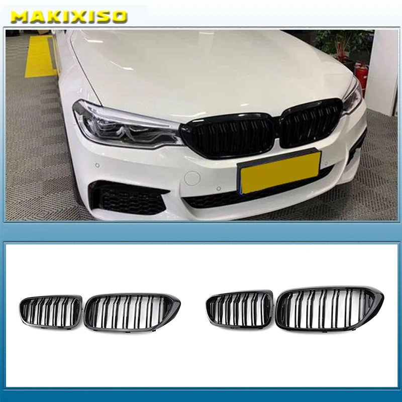 

Front Racing Kidney Grille for Bmw New 5 Series G30 G38 525I 530I 540I 550I 17-20 M-Performance Bumper 2 Slat Grill Replacemt