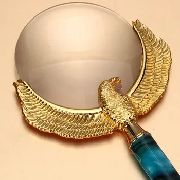 

Hawk Framework Optical Glass Elderly People Newspaper Reading Magnifier Map Jewel Magnifying Glass 3x Portable Loupe