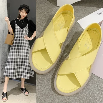 

Women's Summer New Open-toed Sandals Flat Bottom Comfortable Not Tired Feet Sandals Fashion Casual Wild Women's Shoes Sandals