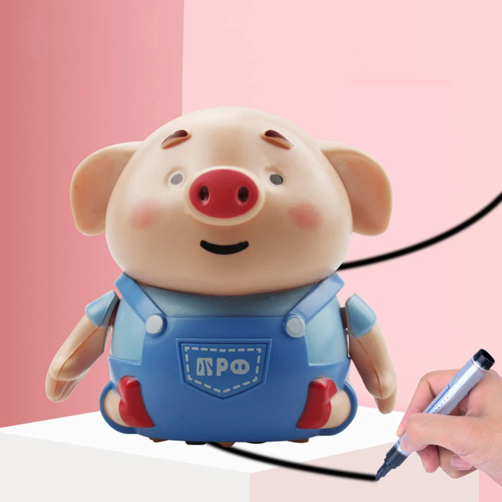 Воображение детей usb зарядка подарок обучающая игрушка милый мультфильм день рождения Индуктивная Свинья детская ручка электрический светильник Music Magic