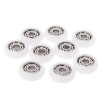 

100% Brand New and High Quality 9Pcs/Set DIY White Plastic Pulley Wheel Driven Wheel For 3D Printer Parts