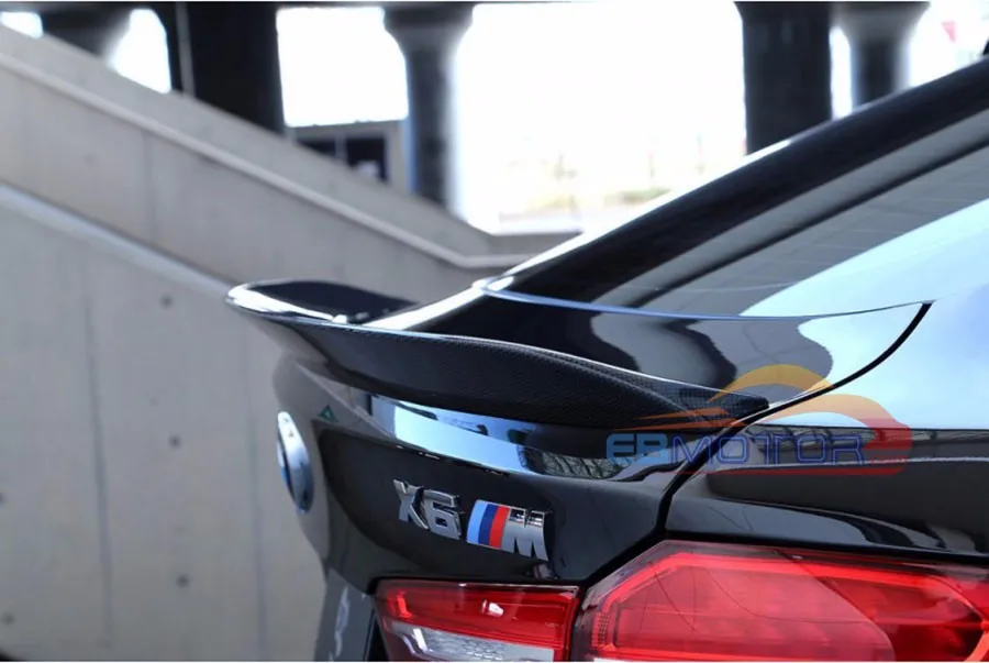 ebmotor-com Real Carbon Fiber Trunk Boot Lip Spoiler For BMW F16 X6 2015UP B407 5_5964