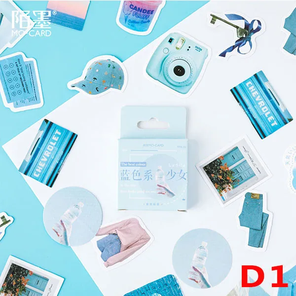 D1 Girl Series 45 шт./кор. наклейки Мини мультфильм канцелярские наклейки для кавайный Дневник Журнал наклейки этикетки для печати альбом украшения DIY - Цвет: D1 Girl Series