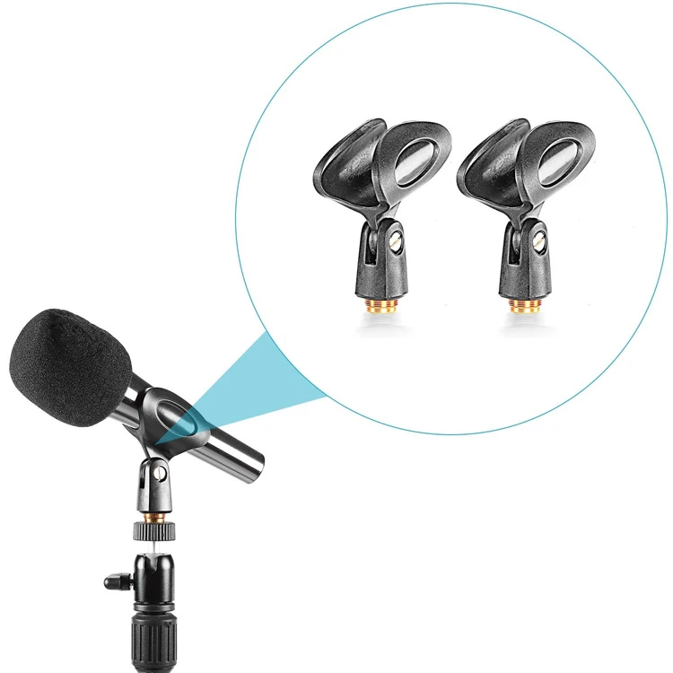 Bolymic Microphone Clamp Mount for Sennheiser MZQ1 Wireless Mic Clip Holder SKM Handheld 2 Pack