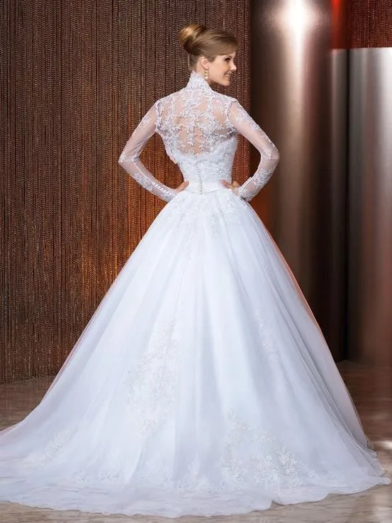 Vestido De Noiva Милое Свадебное платье с поясом со стразами кружевной Жакет ТРАПЕЦИЕВИДНОЕ Кружевное Платье De Mariage платья для матери невесты