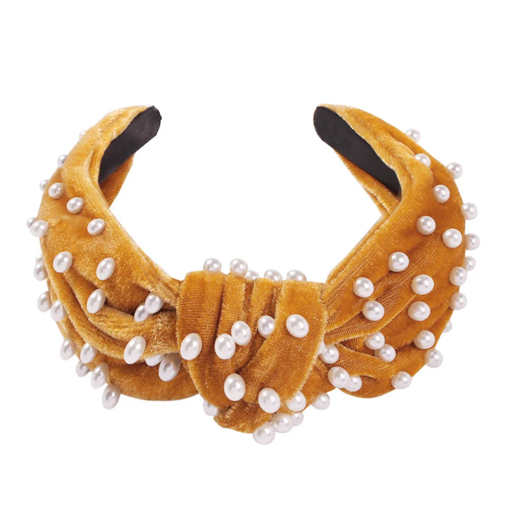 10pcs/lot european style woman fashion pearl handband Knotted Hair Loop Women Hairband Girls Hair Accessories