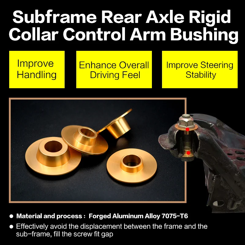 Subframe Axle Rigid Collar control arm bushing Lower Suspension