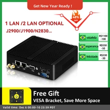 BEBEPC – Mini PC industriel Windows 10, Intel Celeron J1900/N2830, N2930, 4 cœurs, wi fi, ordinateur de bureau, HTPC, Fanless