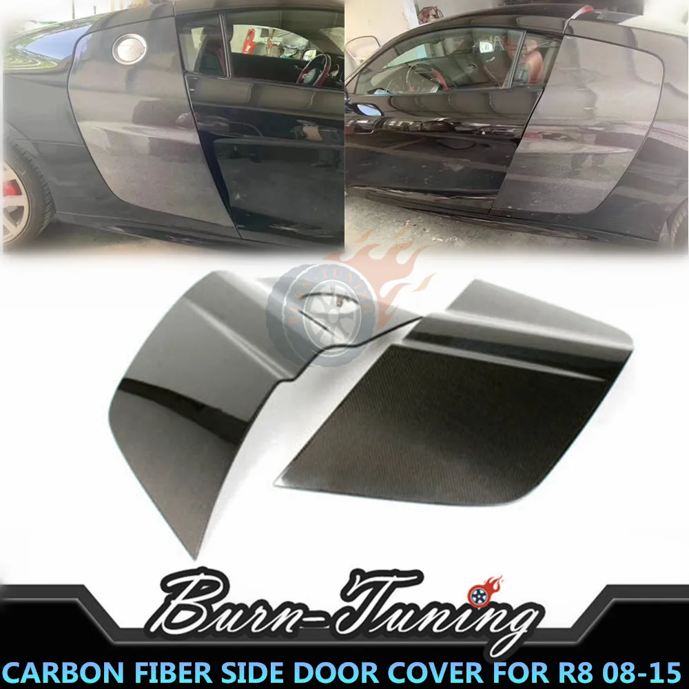 Углеродное волокно внешняя Боковая дверь лезвия панели для R8 2DR Coupe V8 V10 2008- гоночный автомобиль кузов крышка Замена