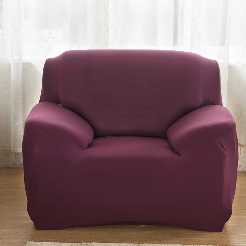 Tanie Jednokolorowa narzuta na sofę duża elastyczność rozciągliwy pokrowiec na kanapę Loveseat Sofa narożna Sofa ręcznik meble pokrywa 1 2 3 4 osobowa