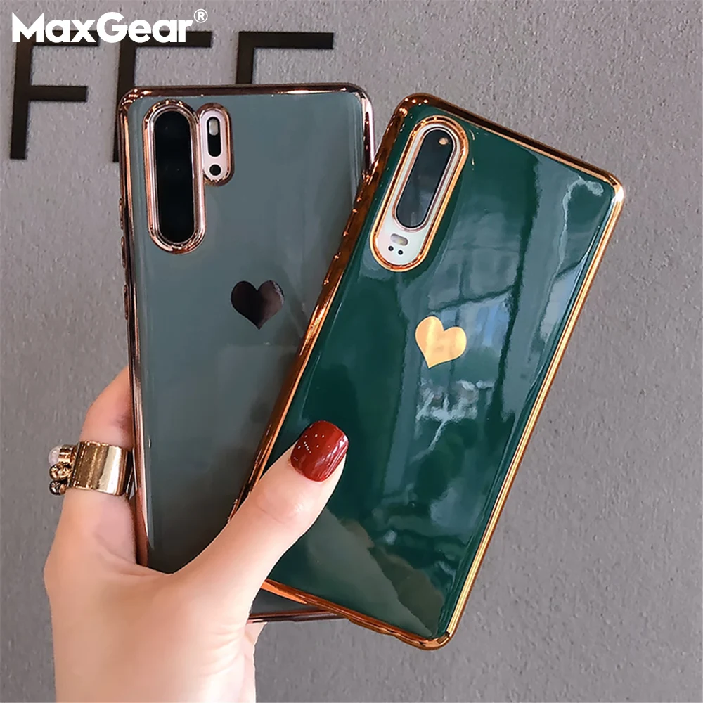 Чехол для телефона с сердечками Huawei P30 Pro Mate 30 20 Nova 5 5i Honor роскошные зеркальные