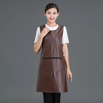 

Waterproof Anti-Oil Kitchen Apron Unisex Garden Tool Butchers Kitchen Cooking Aprons Chef Waiter Work Clothes Adult Bibs
