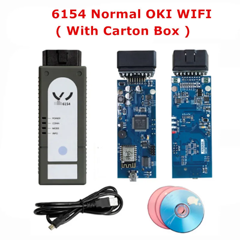 Оригинальная печатная плата 5054A ODIS V5.1.3 с Keygen OKI полные чипы 6154 5054 AMB2300 BT/USB/wifi 6154A для VAG серии сканер - Цвет: vas6154 WIFI