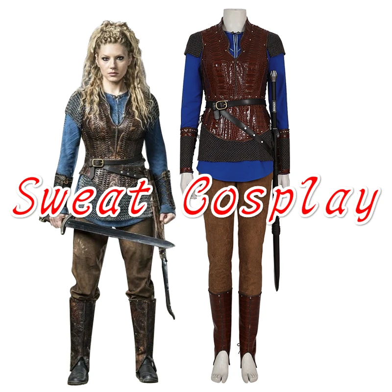 Высокое качество Викинги Сезон 3 Lagertha catheryn Winnick косплей костюм для женщин