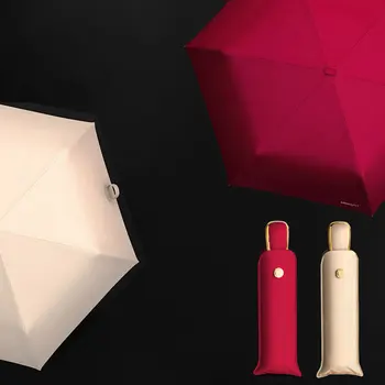 

OLYCAT Flat Automatic Umbrella Rain Women Luxury Ultralight Wind Resistance Portable Travel Sun Anti UV Umbrellas 6Ribs Parasol