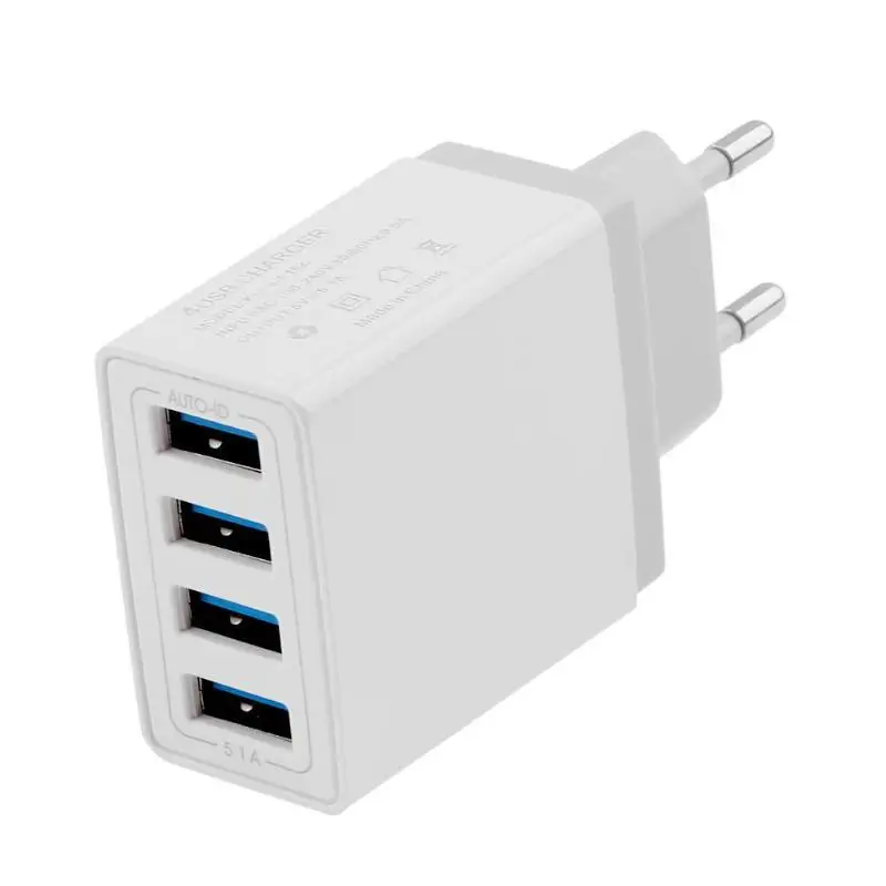 Универсальное зарядное устройство с 4 портами USB адаптер 4A зарядному устройству вилка европейского и американского мульти-портовый концентратор USB зарядное устройство для мобильного телефона зарядное устройство для зарядки