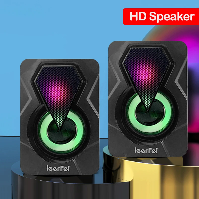 Altavoces de ordenador con cable USB, caja de sonido de graves profundos, Subwoofer potente, Multimedia, no barra de sonido para PC y portátil