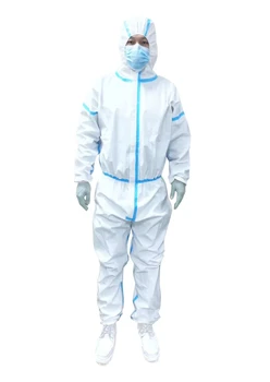 

40pcs Protective Clothing Women White Coverall Hazmat Suit Hospital Disposable Isolation Protective Clothing Protective Suit Man