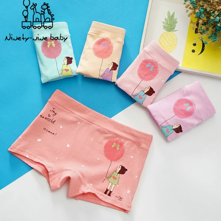 randomly 5 pcs 5 шт./партия, Детские хлопковые трусики из модала нижнее белье с милым рисунком для девочек, детское нижнее белье для девочек трусы-боксеры, мягкие трусы для девочек - Цвет: randomly 5 pcs