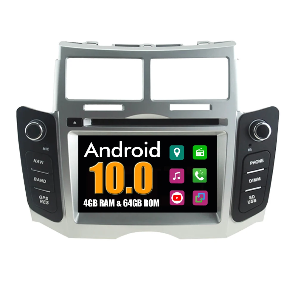 Roverone Car Radio Dvd Gps For Toyota Yaris 2005 2011 Android 10
