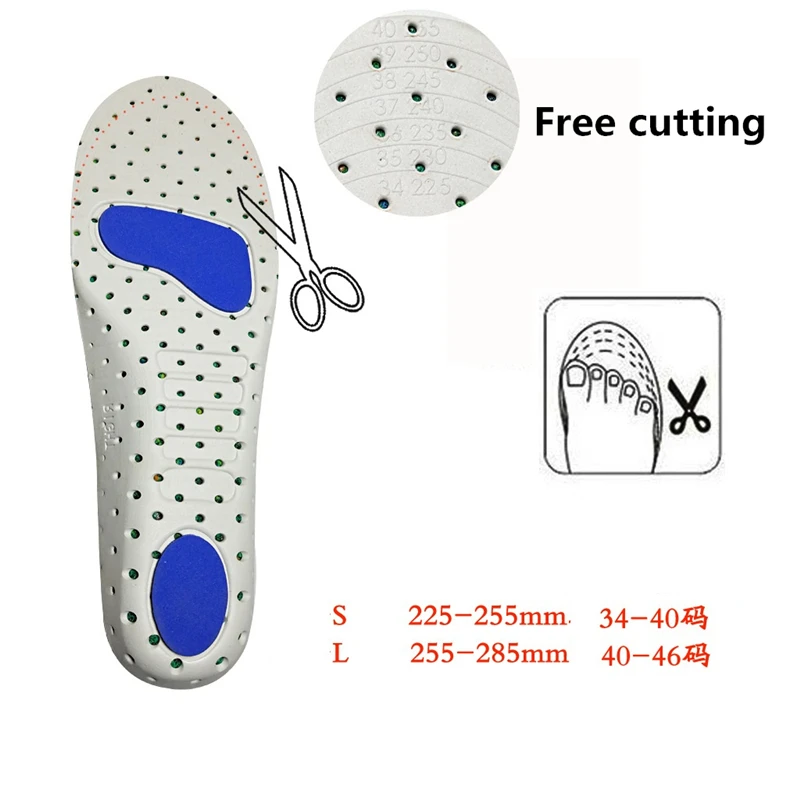 Cresfimix unisex light weight shoes insert pads male plus size high quality running sport shoes insoles plantilla de zapatos a08