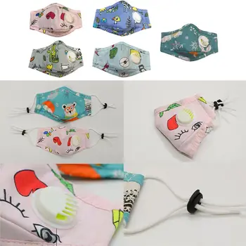 

Reusable Children Mask with Filters Kids Mouth Mask Anti-Fog Haze Dust Pm 2.5 Face Mask Breathable Valves Kids Mask