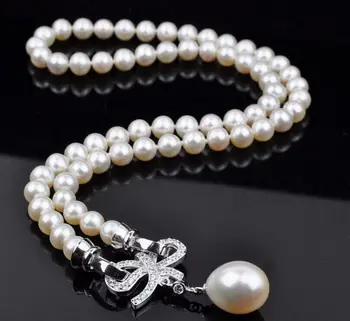 

classic single strandsAAA 9-10mm round south sea white pearl necklace 18inch
