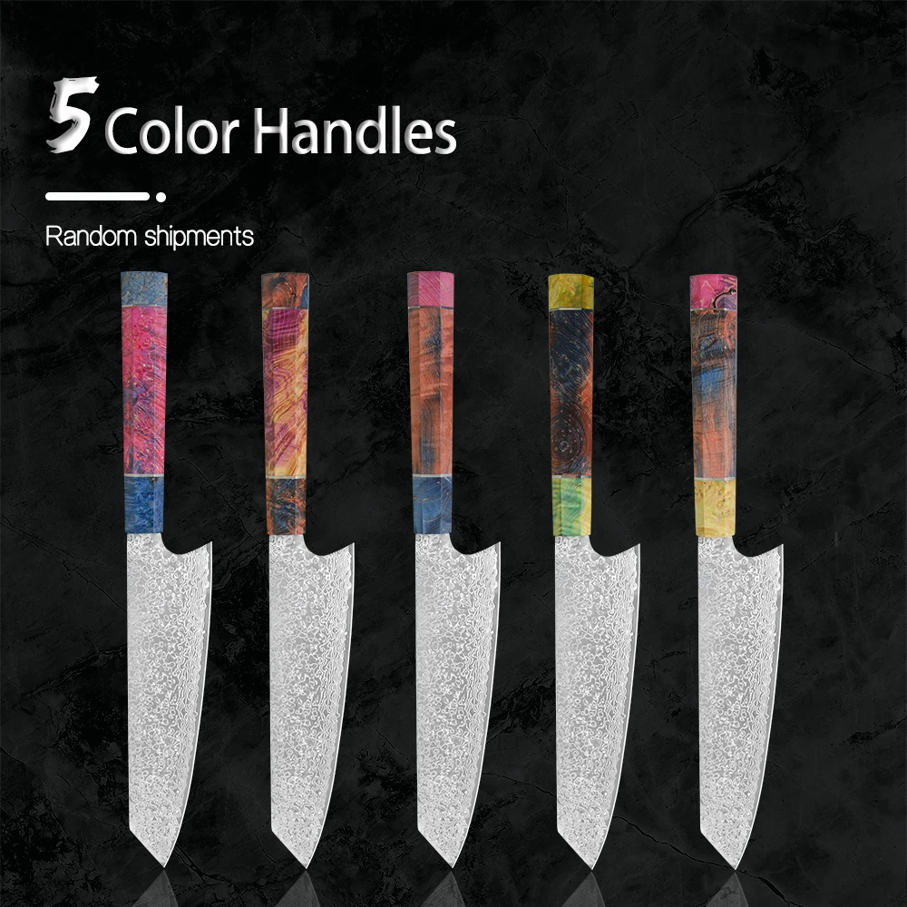 大马士革八角稳定木柄方头8寸祥云纹料理刀详情页_04