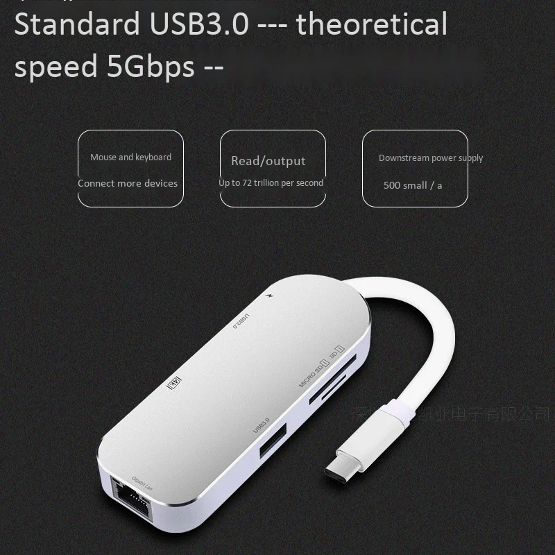 ABHU-type C для Ethernet Rj45 1000 Мбит/с Hdmi 4K Otg Устройство для чтения карт SD TF Usb3.0 концентратор конвертер с Pd Тип C зарядное устройство адаптер