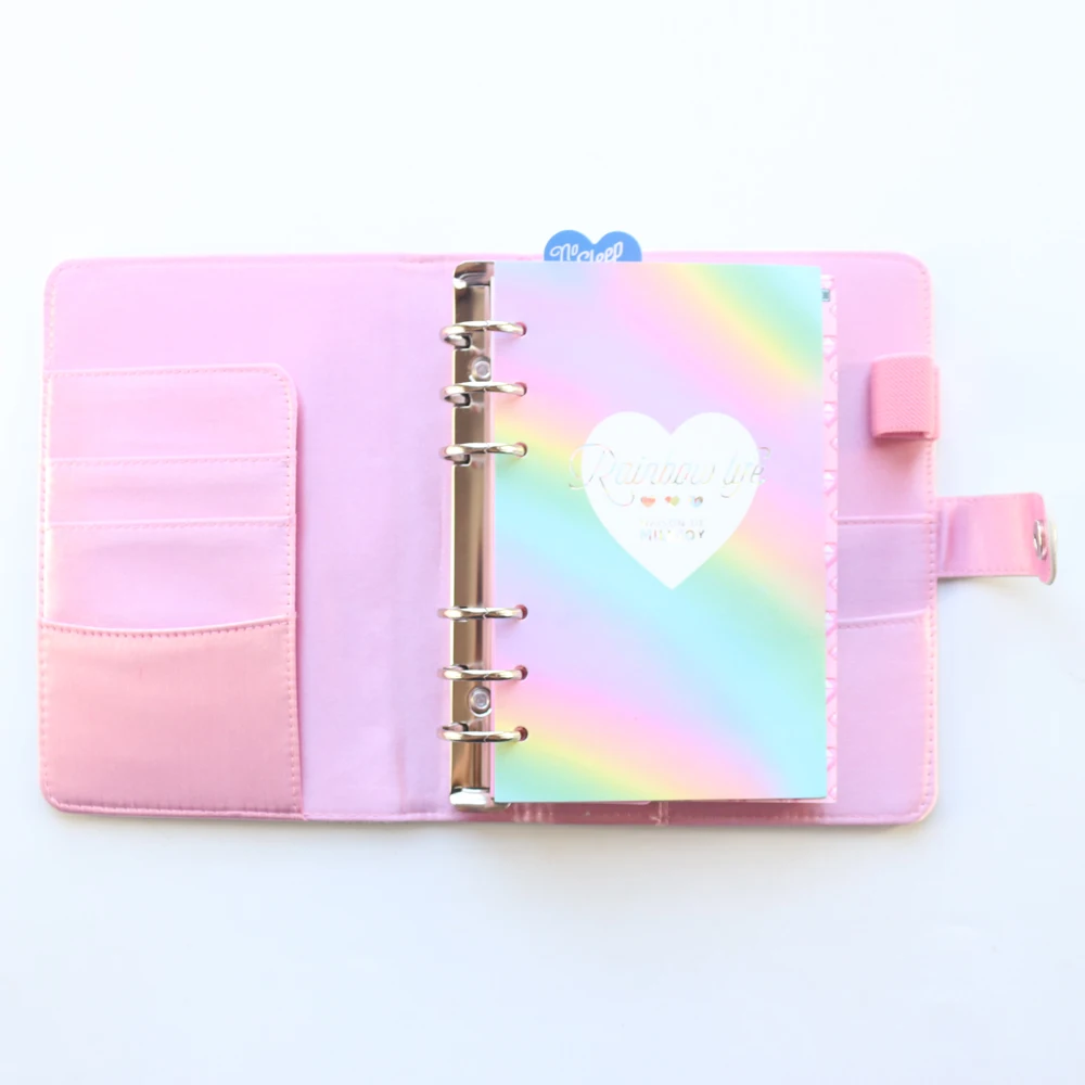 Domikee creative hardcover school spiral notebooks stationery supplies,candy personal binder agenda planner organizer gift,A6