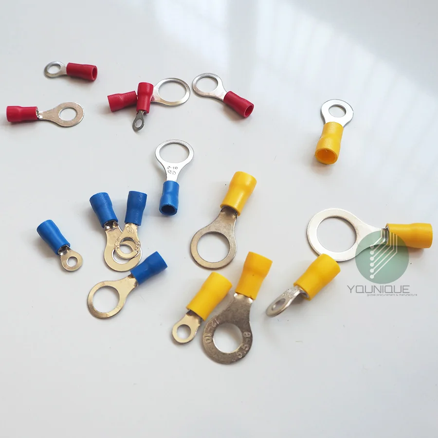 

100 PK Ring Insulated Crimp Connector Electrical Wiring Terminals 22-10 AWG