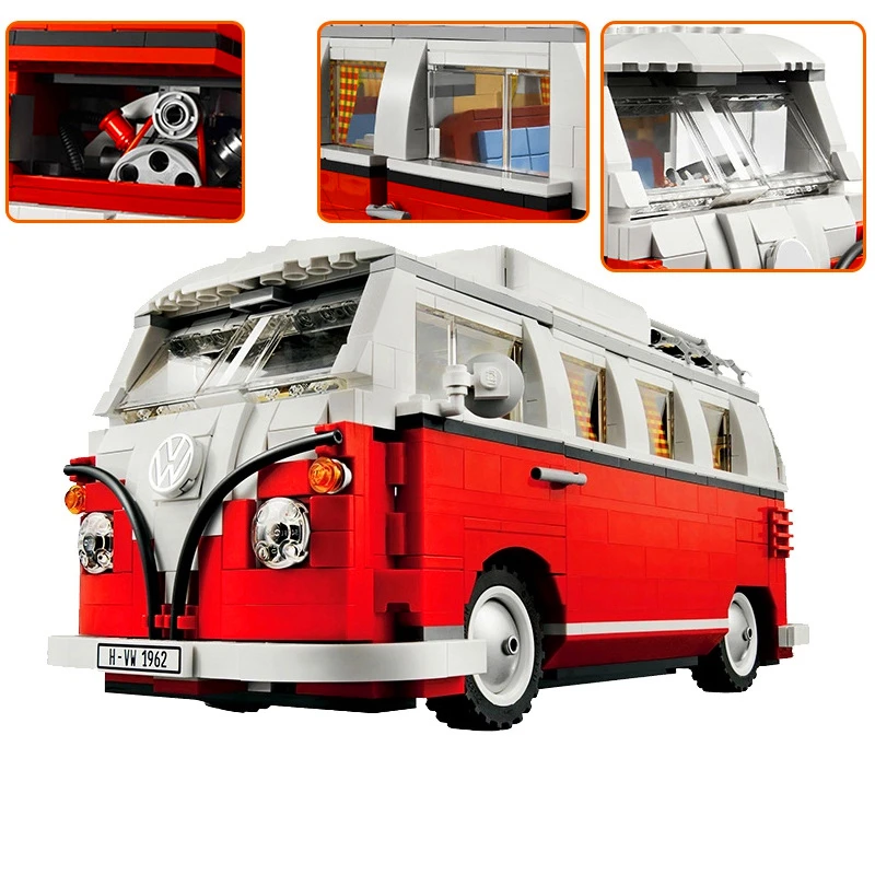 Bela 10569 Technic Volkswagen T1 Camper Van строительные блоки наборы кирпича совместимые 10220 Technic игрушки для детей