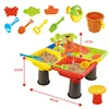 1 Set Children Beach Table Sand Play Toys Set Baby Water Sand Dredging Tools Color Random Outdoor Beach Table Play Sand Pool Set 5