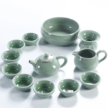 

Name Of A Famous Song Porcelain Kiln Celadon Tea Set Will Set Group Practice Gift Relative Open Piece Contain Gift Box Packing