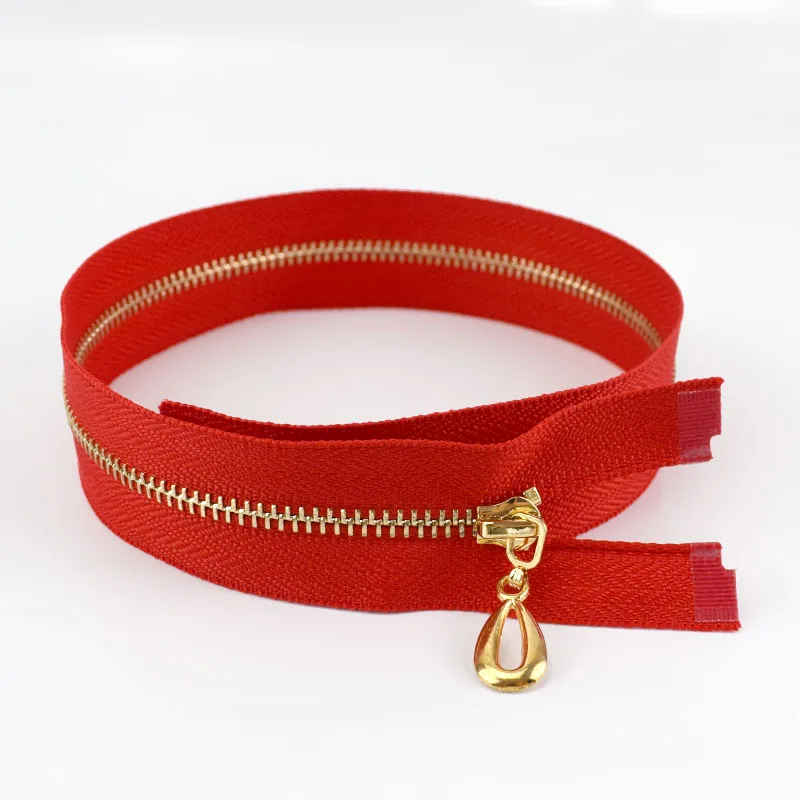 Красный 2 шт. Meetee 40-70 см 3# металлическая молния синяя открытая молния для шитья одежды сумки обувь, одежда аксессуары ремесло ZA055 - Цвет: Красный