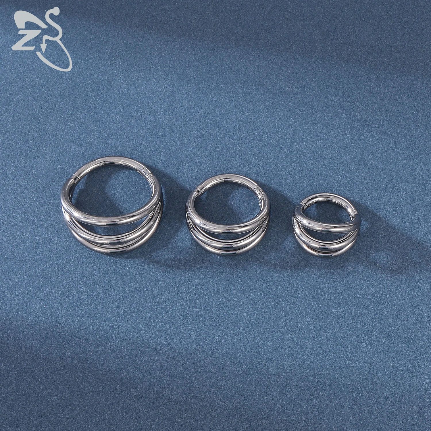 ZS-Anillo de titanio G23 para la nariz para hombre y mujer, Piercing de tabique de circonita cúbica AAA, 16G, hélice para la oreja, cartílago, Tragus, joyería, 1 unidad