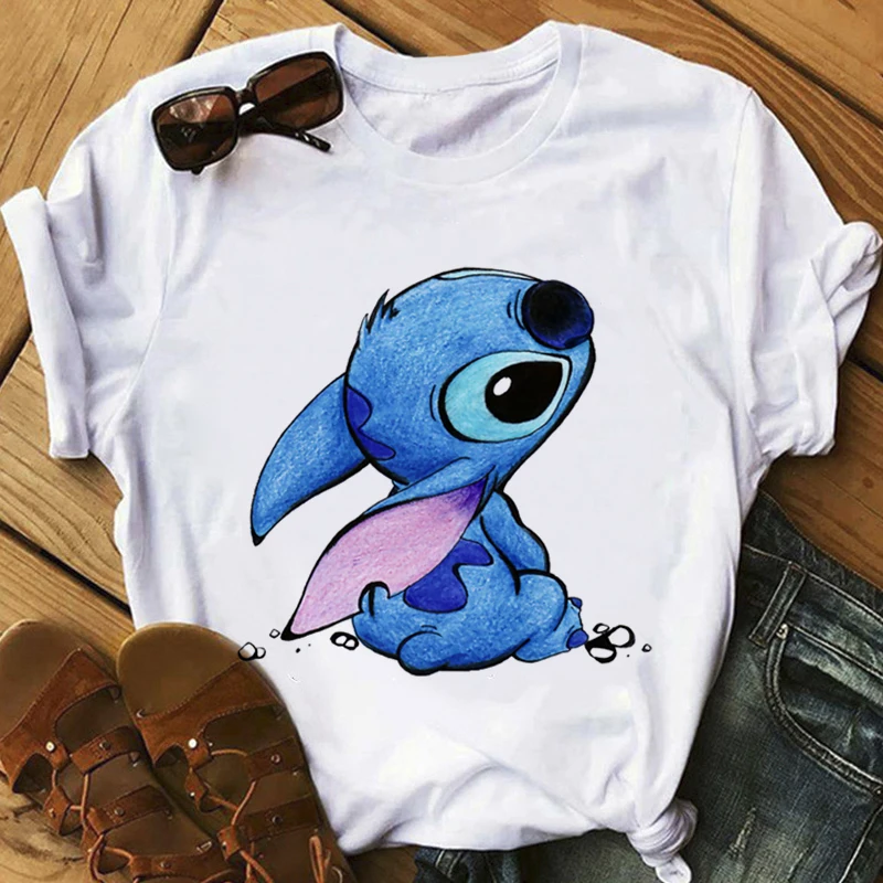Kawaii чехол с принтом из мультфильма Лило Стич забавная футболка для мужчин и