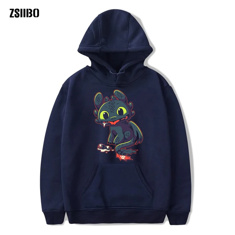 BLUE ZSIIBO How to Train Your Dragon Toothless Hoodie Apparel Sweatshirt Casual Turtleneck Men's Jacket Hooded DIYWGWY16 - Цвет: BLUE