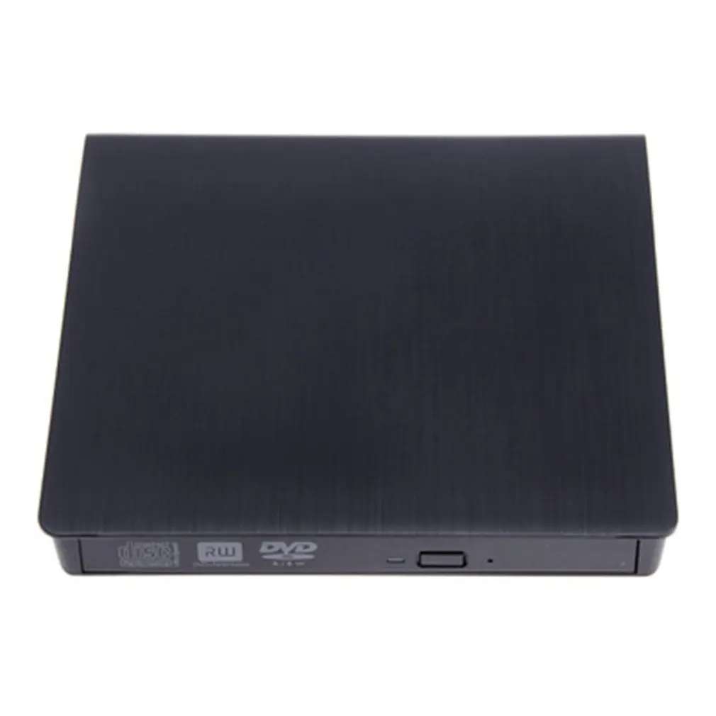 Черный USB 3,0 внешний накопитель DVD-ROM CD-RW DVD-RW горелки Портативный считыватель тонкий для Windows7/8/10 - Цвет: Черный