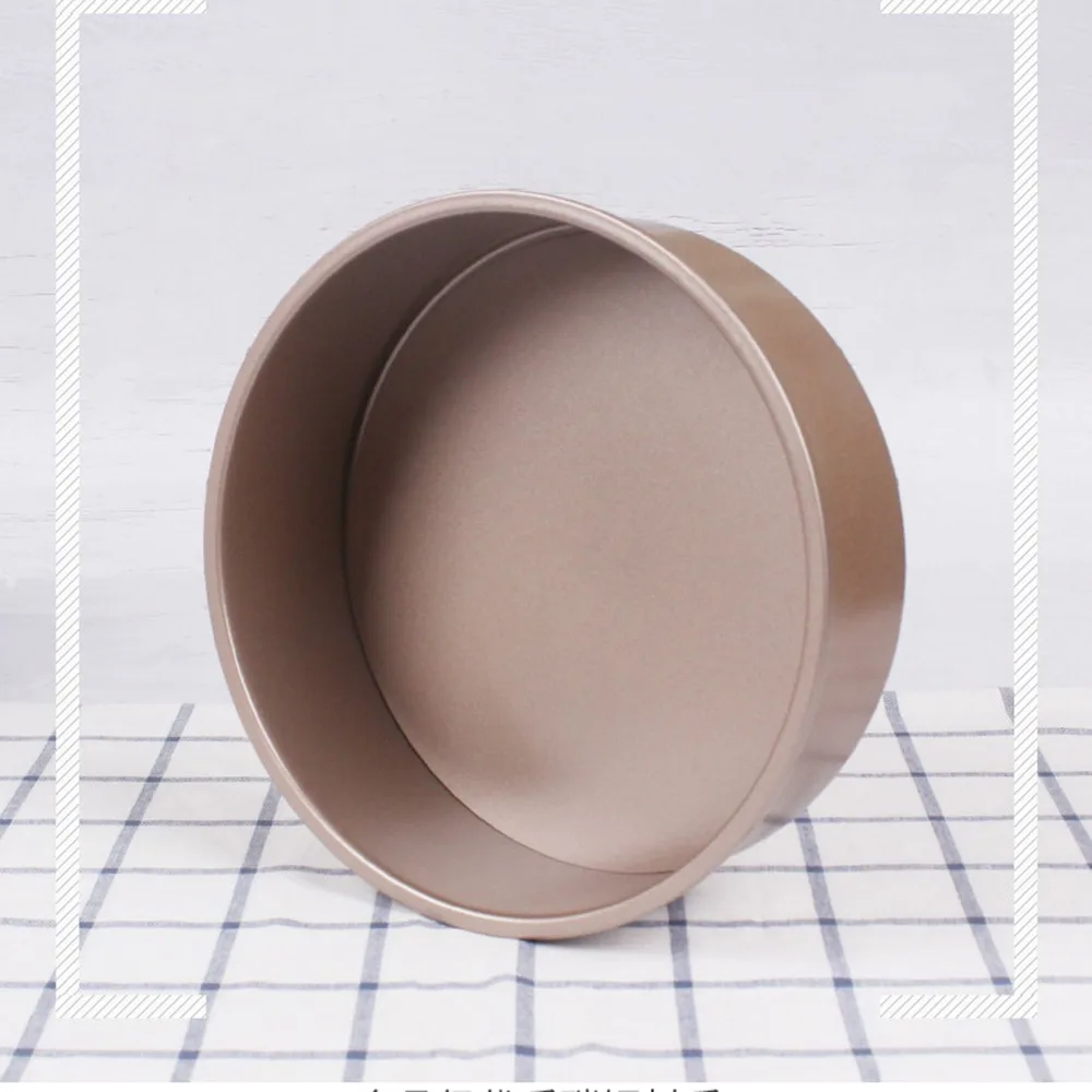 6inch Gold Антипригарная форма для торта из углеродистой стали, круглая чизкейк, шифоновая форма для выпечки, формочка со съемным дном, кухонные принадлежности для выпечки - Цвет: 6inch Gold