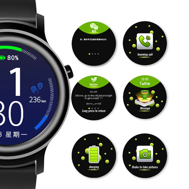 KaiHai Смарт часы монитор сердечного ритма gps траектория секундомер smartwatch здоровье трекер активности для ipone Смартфон Android