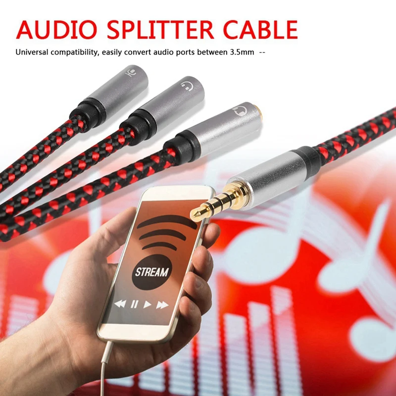 3 5mm o Jack Splitter Cable for Phone MP3 Player Headphone 1 Male to 3 Female AUX Adapter Cord