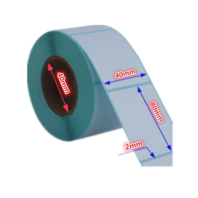 

Новинка 1 шт. термонаклейка Этикетка 40x80 мм 480 листов водонепроницаемая бумага для печати штрих-кодов