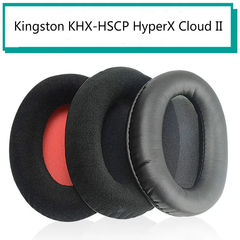 Cojín de espuma de alta calidad para auriculares, almohadillas de repuesto para Kingston HSCD KHX-HSCP Hyperx Cloud II, cubierta de esponja de proteína suave