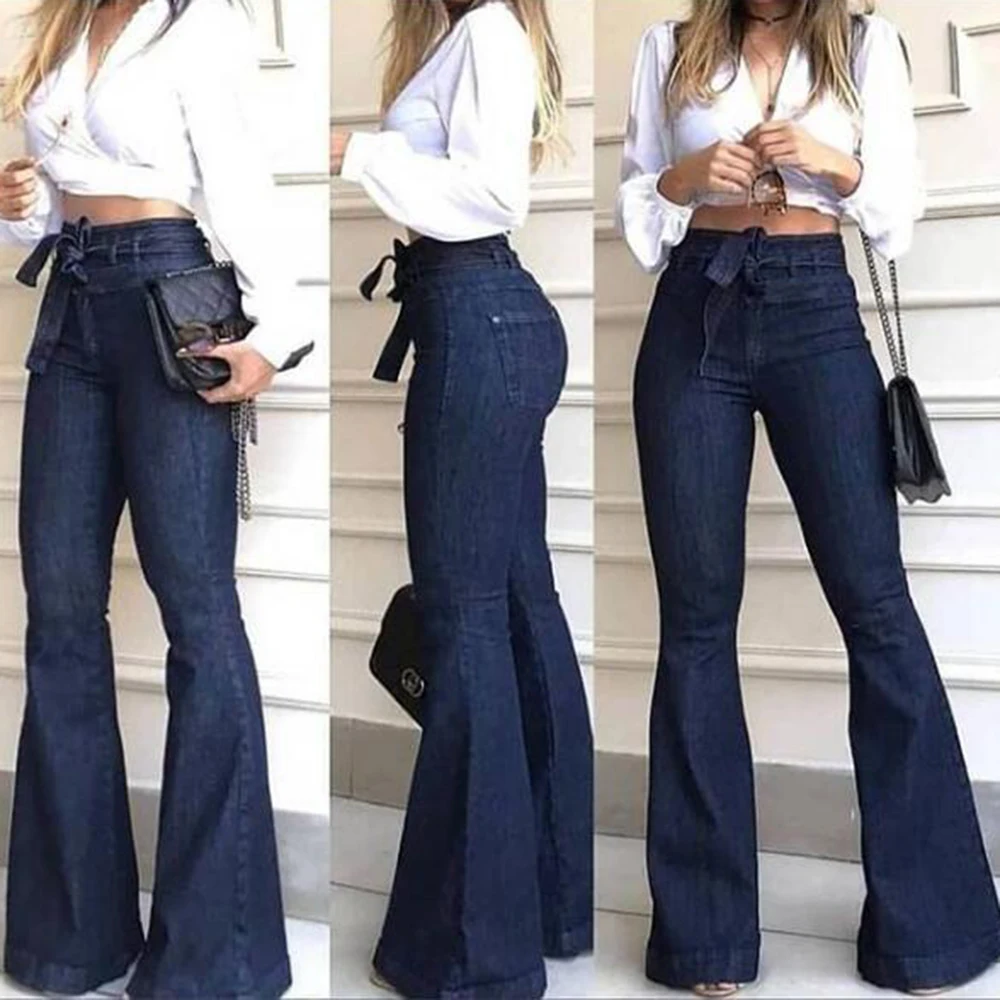 high waist trouser jeans
