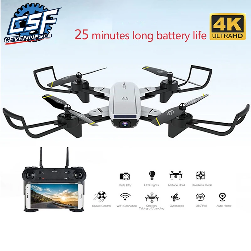 2020 Новый SG700D Радиоуправляемый Дрон с 50 кратным увеличением Wi Fi FPV 4K двойная камера
