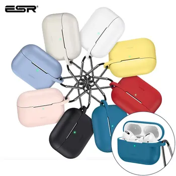 

ESR for Apple Earphone Case with Keychain Hook Up Silicone Cover for Apple Wireless Bluetooth Earphone Cases Charging Case