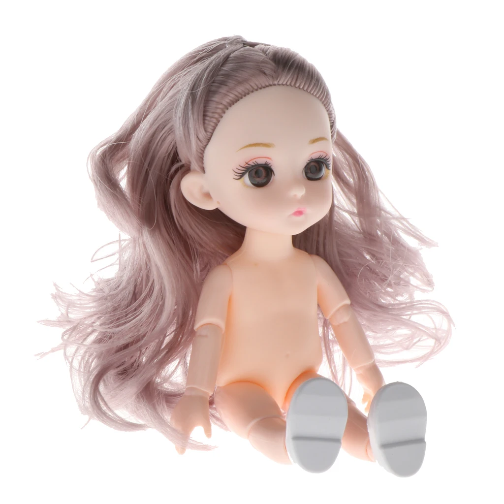 Lovely 13 Ball Joints 1/12 BJD Girl Doll 3D Eyes DIY Supplies Birthday Gift BJD Naked Body Fashion Dolls